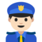 Police Officer - Light emoji on Google